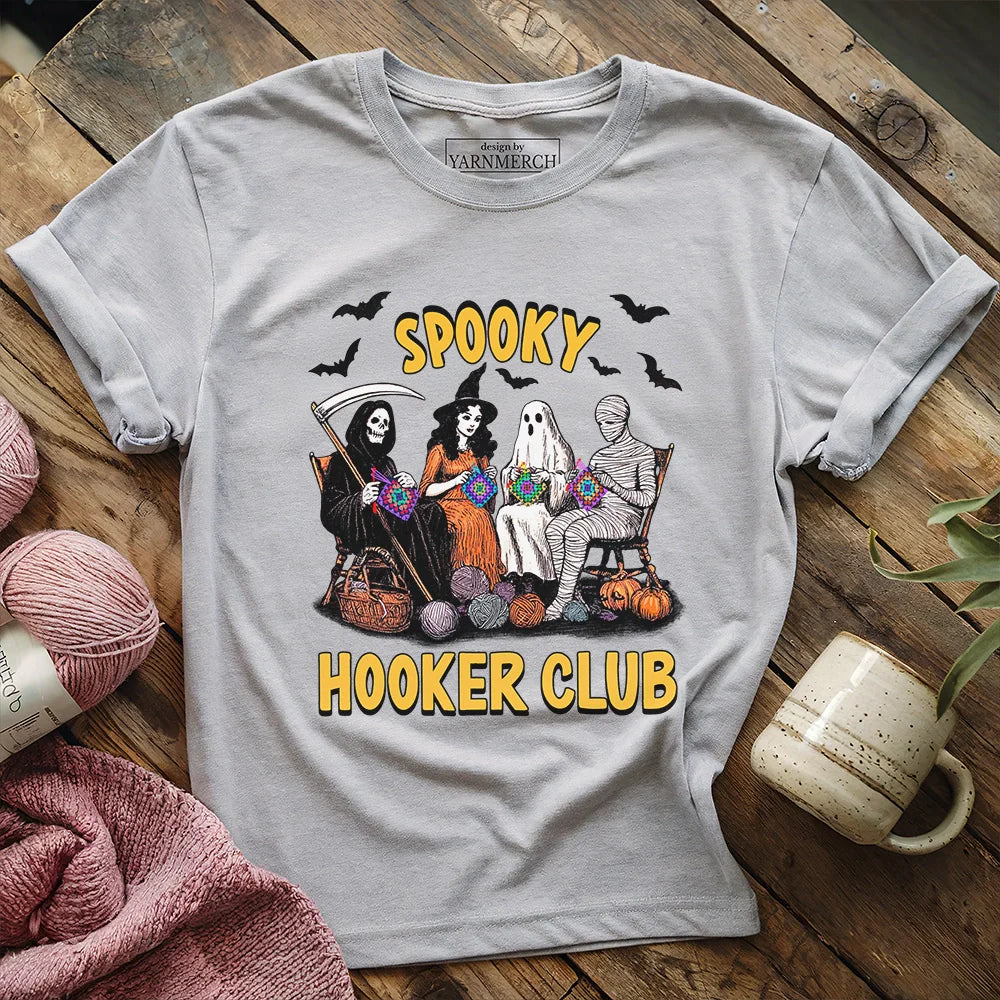 Spooky Crochet Club T-shirt - Prismatic Fiber Arts