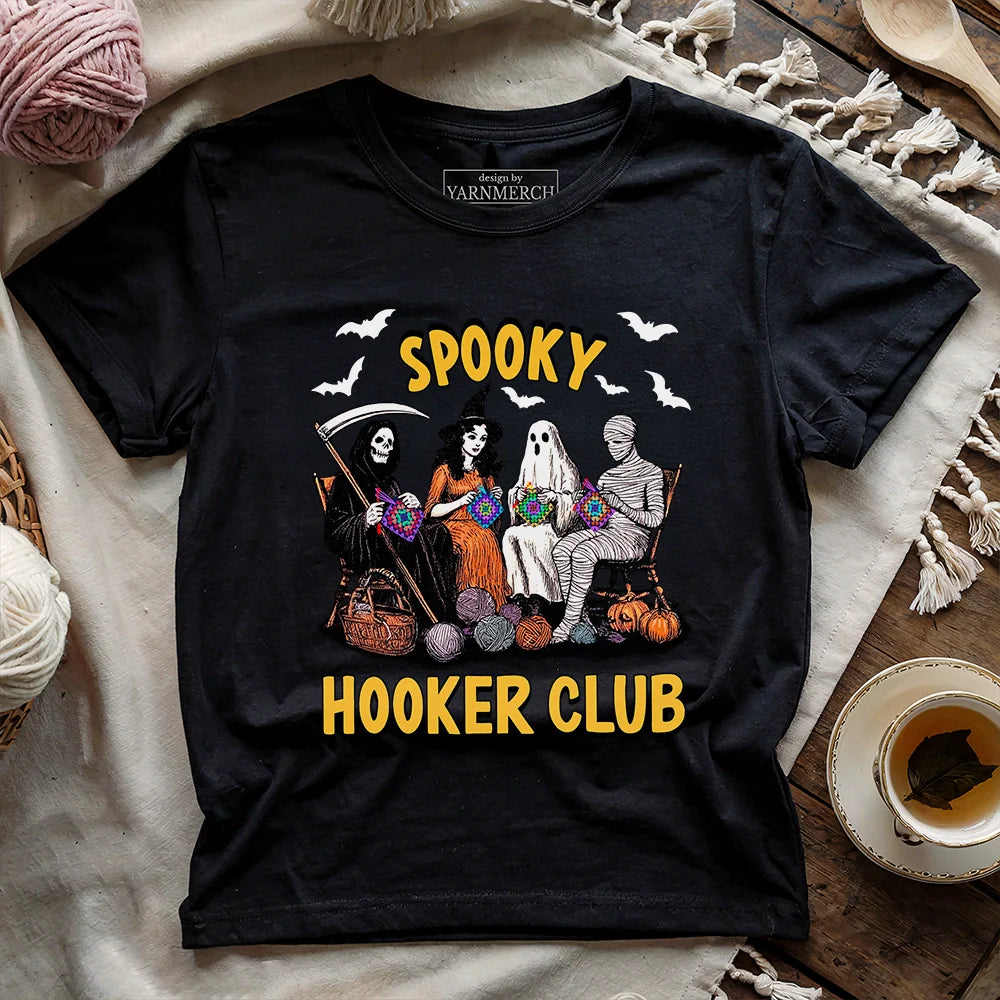 Spooky Crochet Club T-shirt - Prismatic Fiber Arts