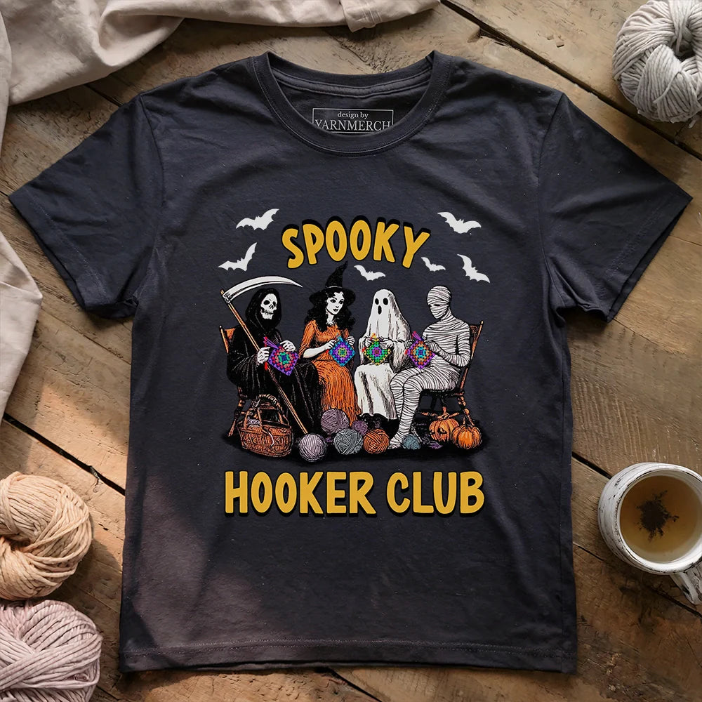 Spooky Crochet Club T-shirt - Prismatic Fiber Arts
