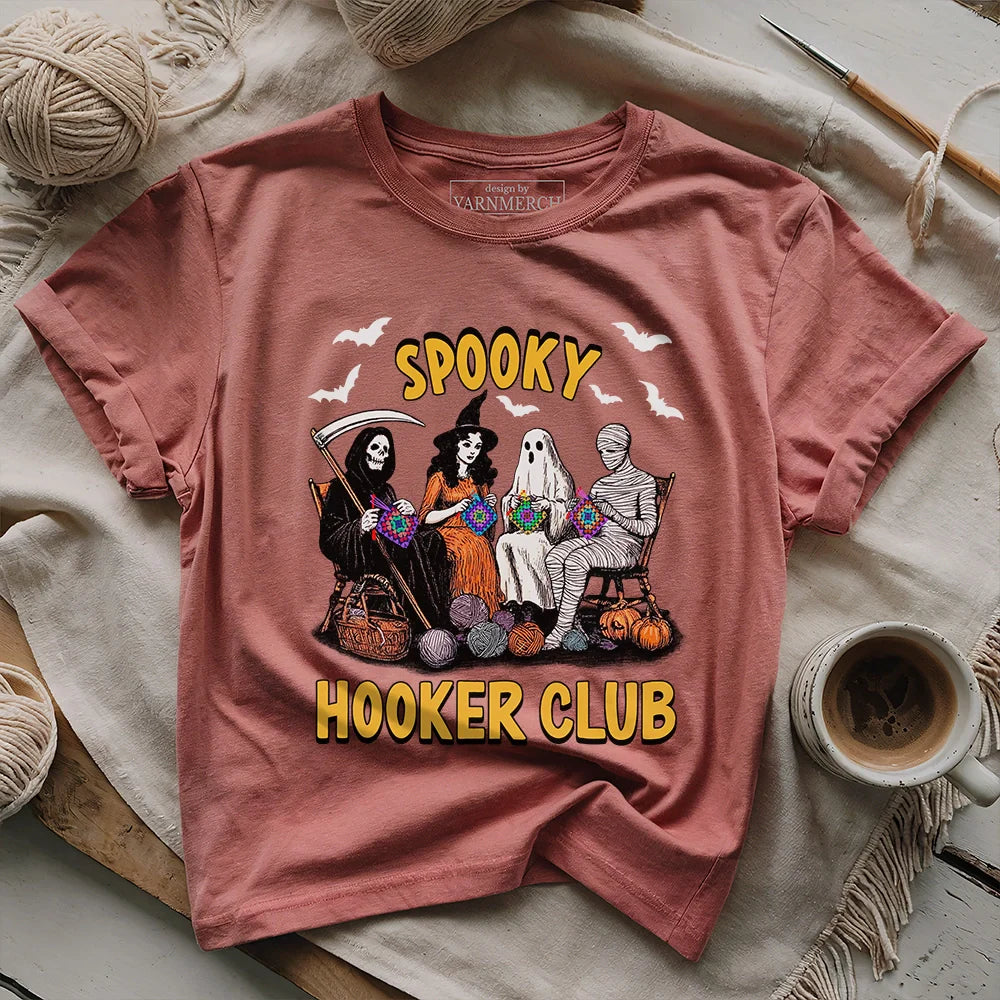 Spooky Crochet Club T-shirt - Prismatic Fiber Arts