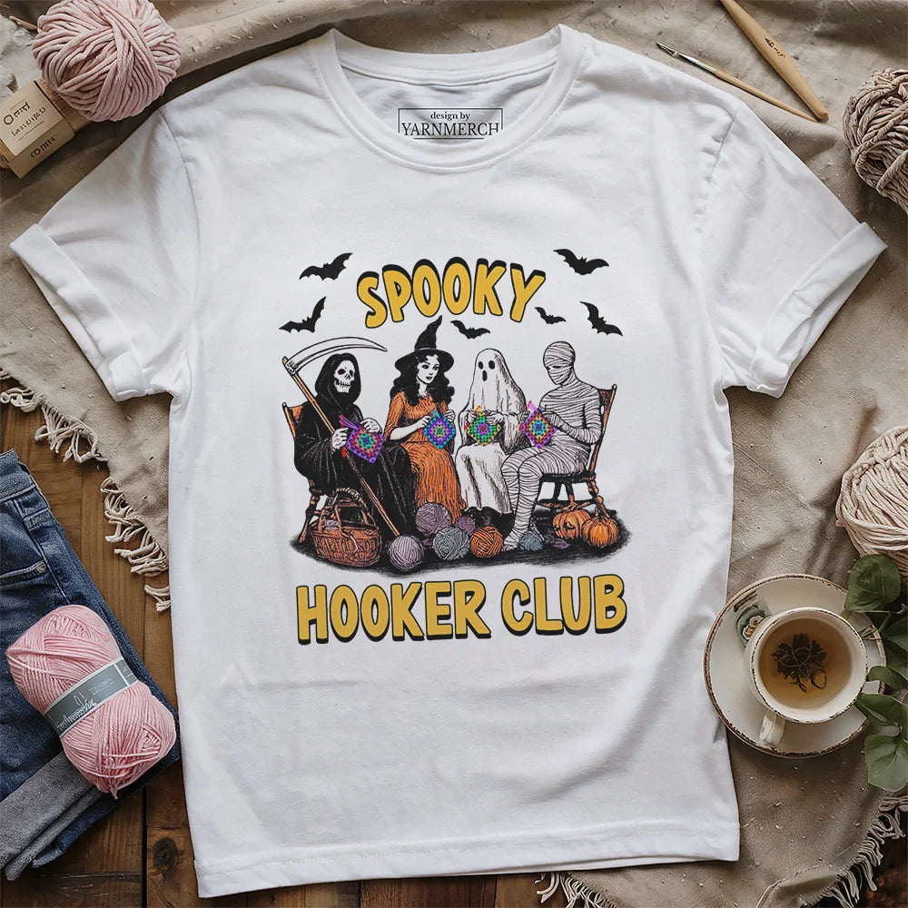 Spooky Crochet Club T-shirt - Prismatic Fiber Arts