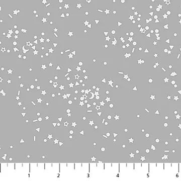 Sprinkles Gray Dewfall Cotton 44"/45" Fabric Per Yard - Prismatic Fiber Arts