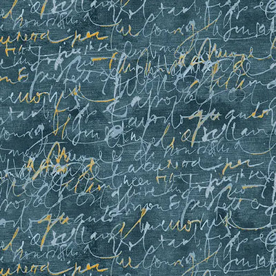Starlight Fluidity Script Small Cotton 44”/45" Fabric Per Yard - Prismatic Fiber Arts