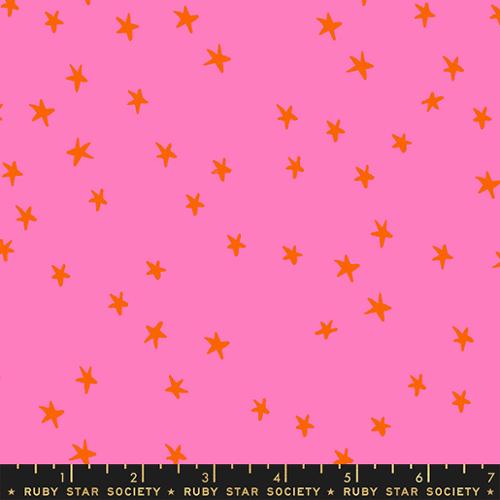 Starry Vivid Pink Cotton 43"/44" Fabric Per Yard - Prismatic Fiber Arts