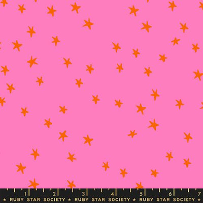 Starry Vivid Pink Cotton 43"/44" Fabric Per Yard - Prismatic Fiber Arts