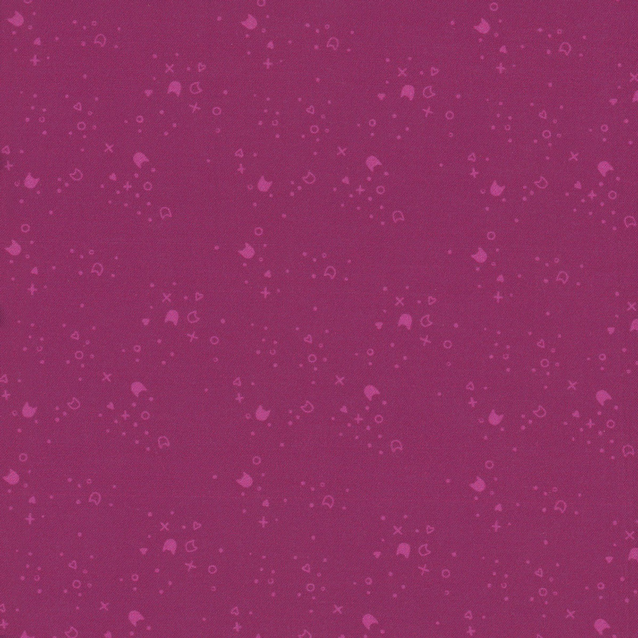 Dear Stella Kitty Litter Magenta Cotton 43"/44" Fabric Per Yard - Prismatic Fiber Arts