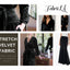 FabricLA Stretch Velvet Fabric by the Yard – Black | 90% Polyester 10% Spandex | 280gsm | 58/60” Wide - Prismatic Fiber Arts