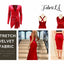 FabricLA Stretch Velvet Fabric by the Yard – Red | 90% Polyester 10% Spandex | 280gsm | 58/60” Wide - Prismatic Fiber Arts