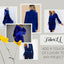 FabricLA Stretch Velvet Fabric by the Yard – Royal Blue | 90% Polyester 10% Spandex | 280gsm | 58/60” Wide - Prismatic Fiber Arts