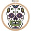 Bright Sugar Skull Counted Cross Stitch DIY KIT - Prismatic Fiber Arts