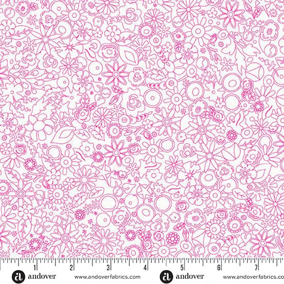 Sun Print Whisper Cosmos Woodland 44"/45" Fabric Per Yard - Prismatic Fiber Arts