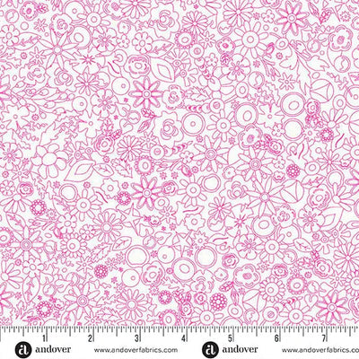 Sun Print Whisper Cosmos Woodland 44"/45" Fabric Per Yard - Prismatic Fiber Arts