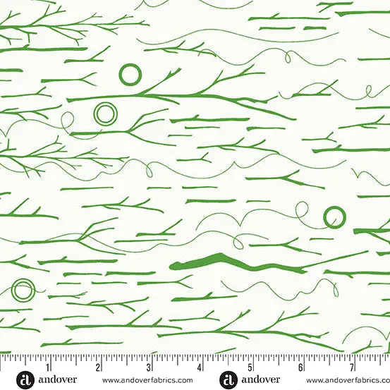 Sun Print Whisper Grass Sticks and Twine 44"/45" Fabric Per Yard - Prismatic Fiber Arts