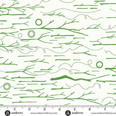 Sun Print Whisper Grass Sticks and Twine 44"/45" Fabric Per Yard - Prismatic Fiber Arts