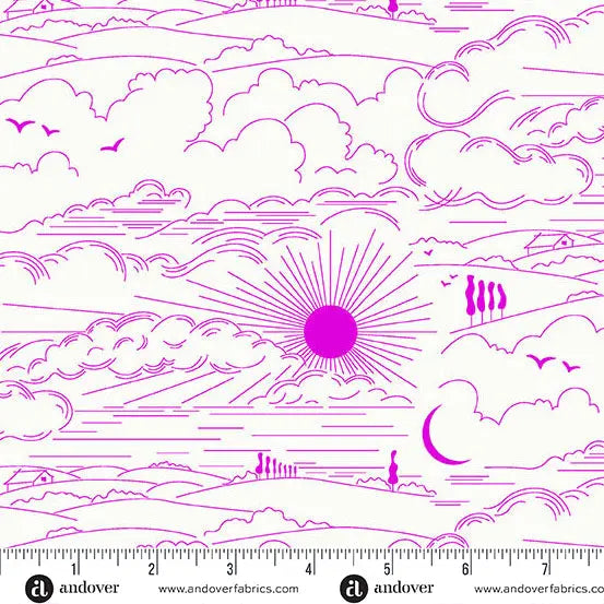 Sun Print Whisper Magenta Dwell 44"/45" Fabric Per Yard - Prismatic Fiber Arts
