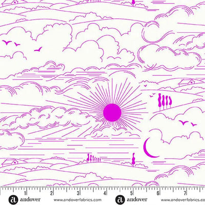 Sun Print Whisper Magenta Dwell 44"/45" Fabric Per Yard - Prismatic Fiber Arts