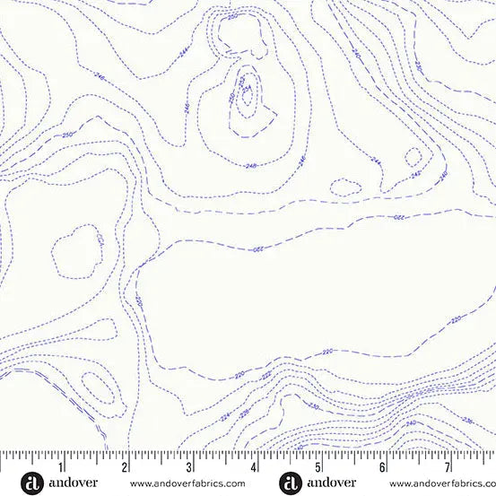 Sun Print Whisper Pond Topography 44"/45" Fabric Per Yard - Prismatic Fiber Arts