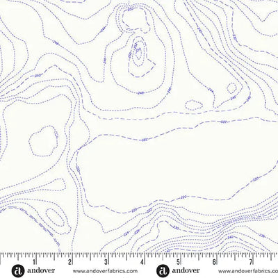 Sun Print Whisper Pond Topography 44"/45" Fabric Per Yard - Prismatic Fiber Arts