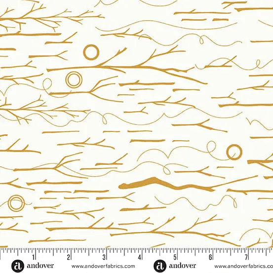 Sun Print Whisper Yarrow Sticks and Twine 44"/45" Fabric Per Yard - Prismatic Fiber Arts