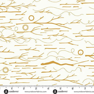Sun Print Whisper Yarrow Sticks and Twine 44"/45" Fabric Per Yard - Prismatic Fiber Arts