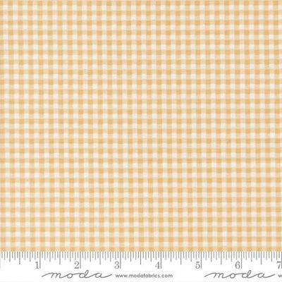 Sunbonnet Almond Mini Gingham Cotton 44"/45" Fabric Per Yard - Prismatic Fiber Arts