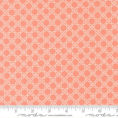 Sunbonnet Coral Lattice Blenders Cotton 44"/45" Fabric Per Yard - Prismatic Fiber Arts