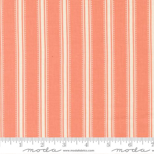 Sunbonnet Coral Stripes Cotton 44"/45" Fabric Per Yard - Prismatic Fiber Arts