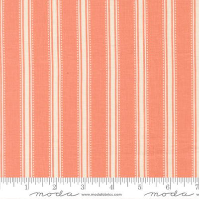 Sunbonnet Coral Stripes Cotton 44"/45" Fabric Per Yard - Prismatic Fiber Arts