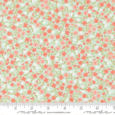 Sunbonnet Pale Blue Wild Blooms Cotton 44"/45" Fabric Per Yard - Prismatic Fiber Arts
