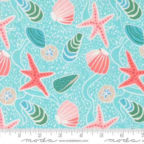 Surf Reef Sea Shells Cotton 44"/45" Fabric Per Yard - Prismatic Fiber Arts