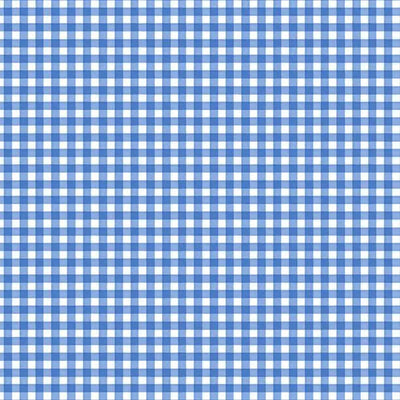 Sweet Cherry - Gingham Blue/White Cotton 44"/45" Fabric Per Yard - Prismatic Fiber Arts