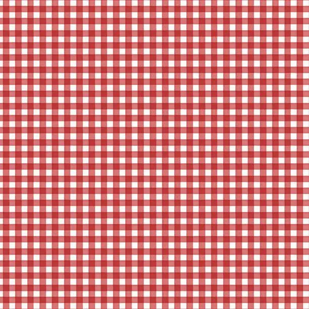 Sweet Cherry - Gingham Red/White Cotton 44"/45" Fabric Per Yard - Prismatic Fiber Arts