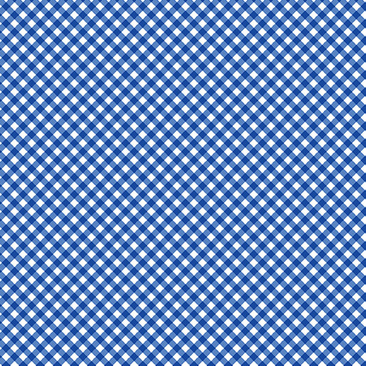 Sweet Gingham Dark Blue Cotton 44"/45" Fabric Per Yard - Prismatic Fiber Arts