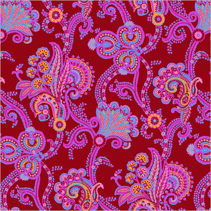 Sweet Talk Natalie Crimson Cotton 44”/45” Fabric Per Yard - Prismatic Fiber Arts