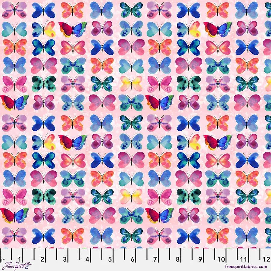 Sweet Wing Love Pink Cotton 44"/45" Fabric Per Yard - Prismatic Fiber Arts