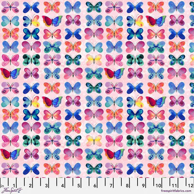 Sweet Wing Love Pink Cotton 44"/45" Fabric Per Yard - Prismatic Fiber Arts