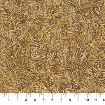 Swirls II Brown Cotton Wideback Fabric per yard - Prismatic Fiber Arts