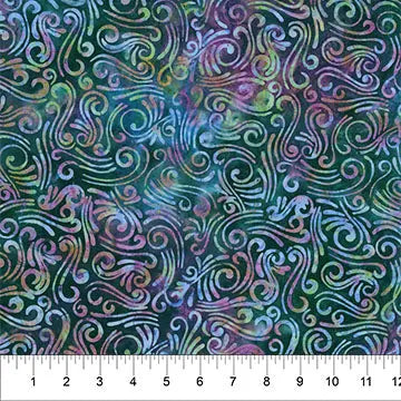 Swirls II Multi Blue Cotton Wideback Fabric per yard - Prismatic Fiber Arts