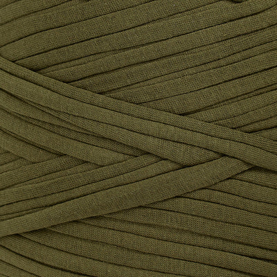Recycled T-Shirt Fabric Yarn - Tarragon Color - Prismatic Fiber Arts