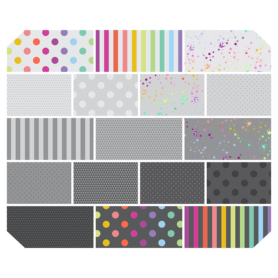 2025 Tula Pink True Colors - Fat Quarter Gray - Prismatic Fiber Arts