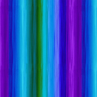 Flourish Peacock Ombre Stripes Cotton 44"/45" Fabric Per Yard - Prismatic Fiber Arts