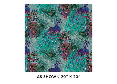Teal/Multi Affinity Peacock Cotton 44"/45" Fabric Per Yard - Prismatic Fiber Arts