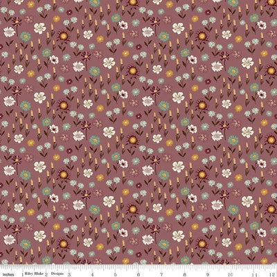 The Awe of Autumn Floral Purple 43"/44" Fabric Per Yard - Prismatic Fiber Arts