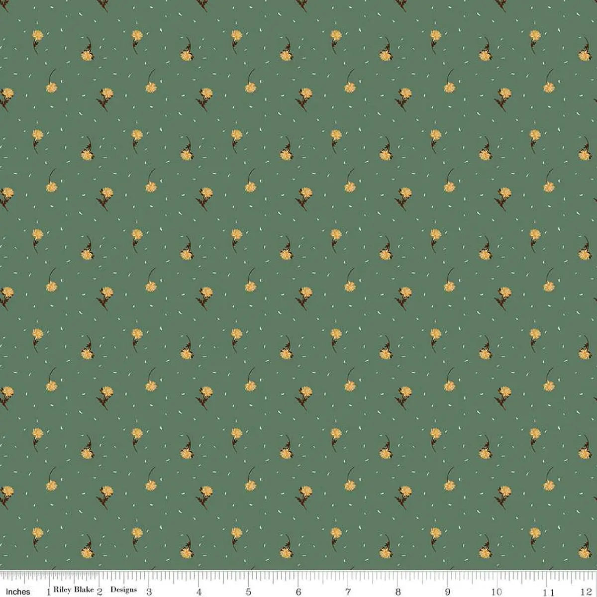The Awe of Autumn Flower Toss Pine 43"/44" Fabric Per Yard - Prismatic Fiber Arts