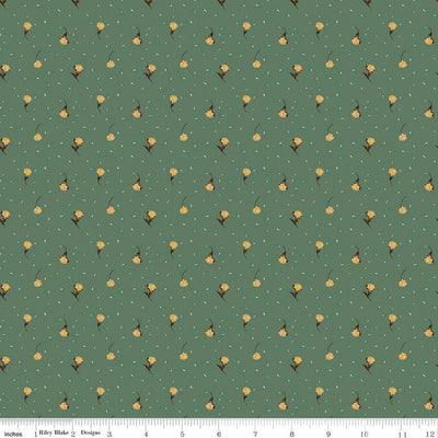The Awe of Autumn Flower Toss Pine 43"/44" Fabric Per Yard - Prismatic Fiber Arts