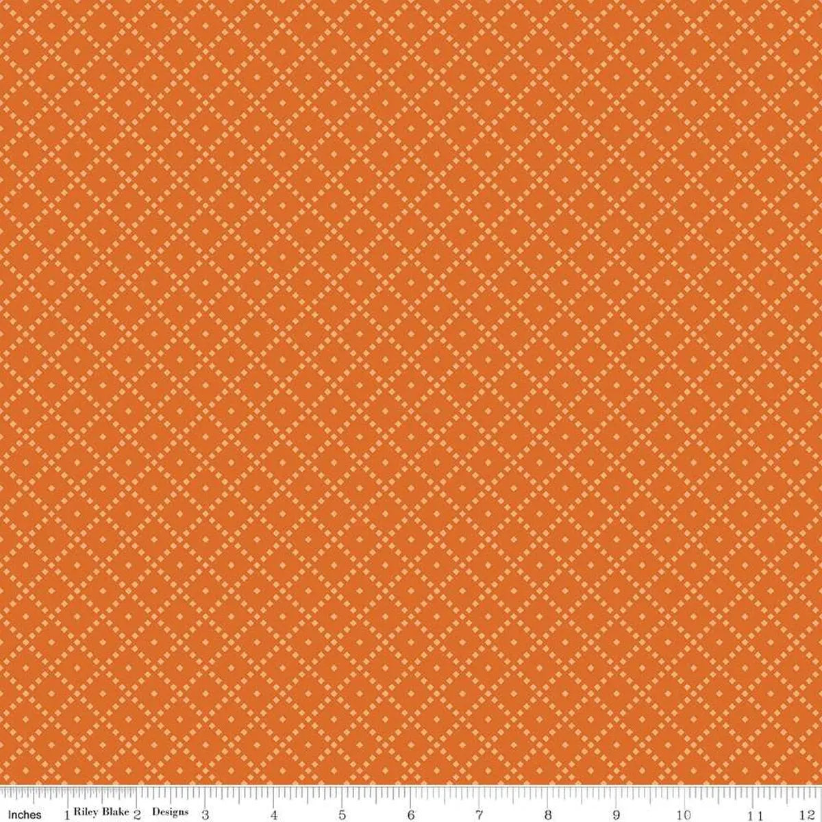 The Awe of Autumn Grid Orange 43"/44" Fabric Per Yard - Prismatic Fiber Arts