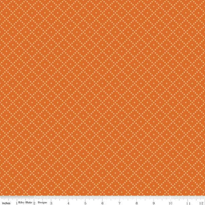 The Awe of Autumn Grid Orange 43"/44" Fabric Per Yard - Prismatic Fiber Arts