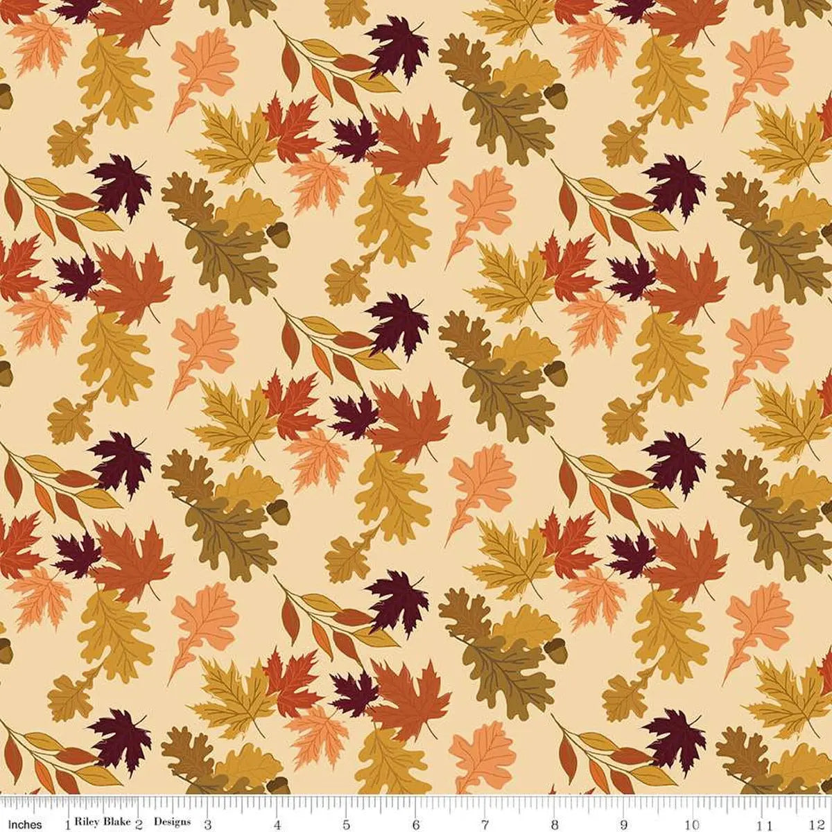 The Awe of Autumn Leaves Latte 43"/44" Fabric Per Yard - Prismatic Fiber Arts
