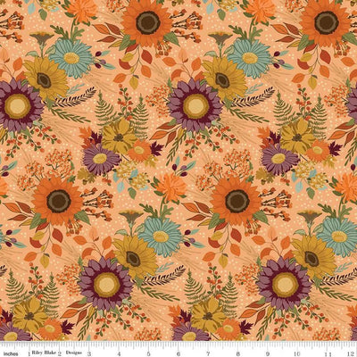 The Awe of Autumn Main Orange 43"/44" Fabric Per Yard - Prismatic Fiber Arts