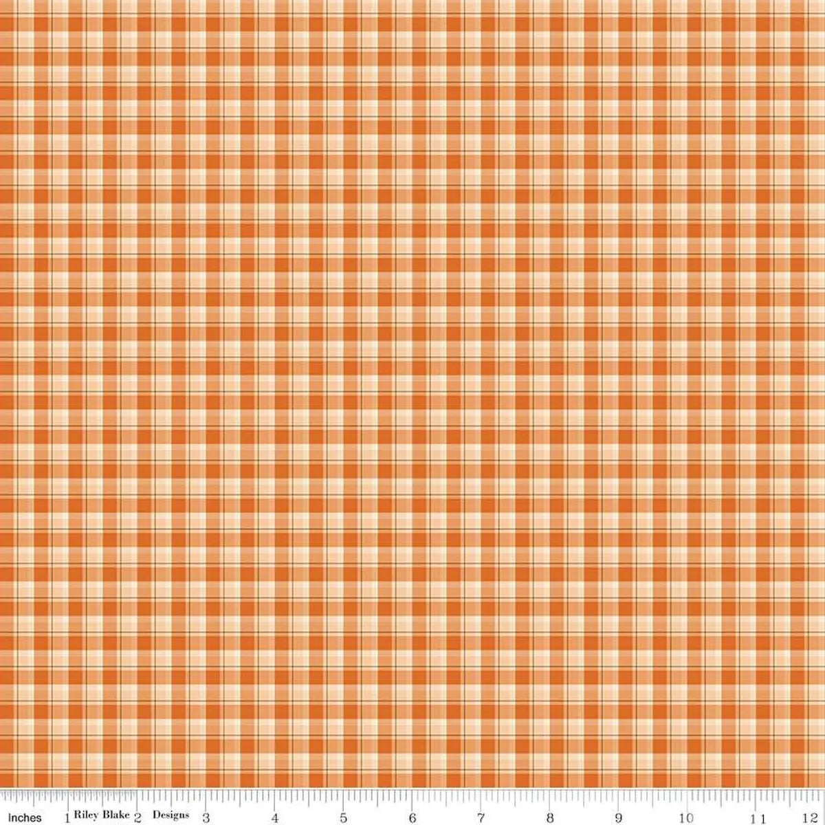The Awe of Autumn Plaid Orange 43"/44" Fabric Per Yard - Prismatic Fiber Arts